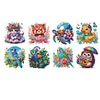 (US Only)8Pcs 5D Diamond Painting Sticker Kit Diamond Art Stickers for Adults (Animal)