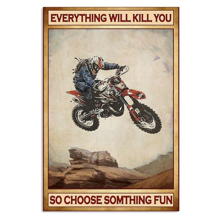 Vieil homme à moto - Enseigne Vintage Métallique/Enseignes en bois - 20*30cm/30*40cm