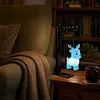 Glowing Owl Metal Bookend Lamp Iron Shelf Organizer Vintage Style