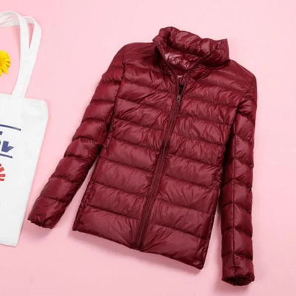 Down jacket women hooded ultra thin 90% Ultra Light duck down coat Female winter large sizes Solid Portable warm jackets woman