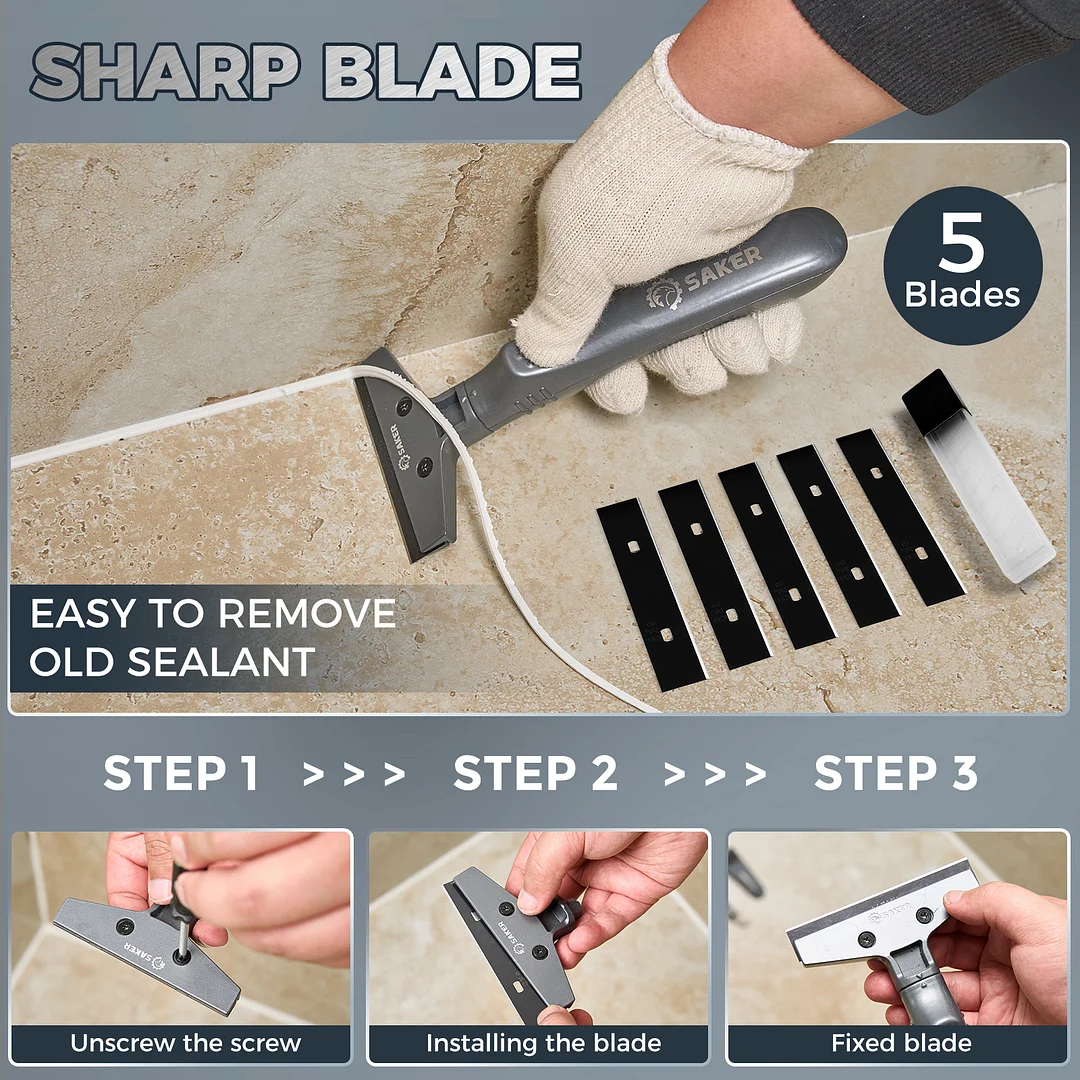 SAKER&reg; 4-in-1 Caulking Tool Kit