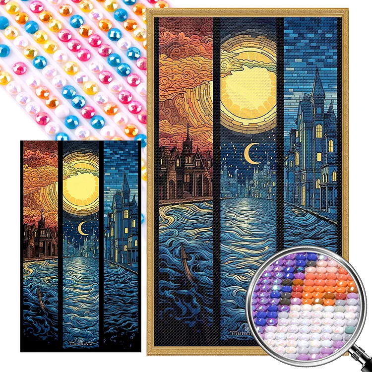 Partial AB Drill - Full Round Diamond Painting - Glass Art-Landscape 40*70CM