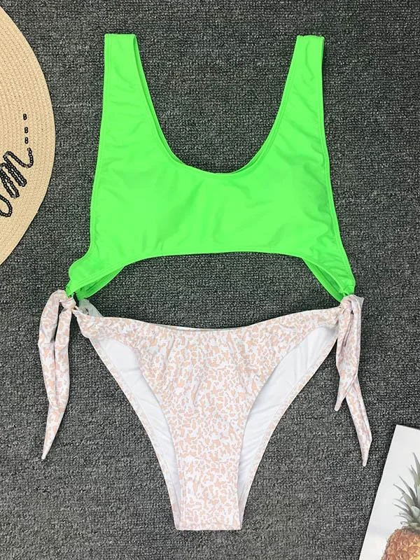 Neon Contrast One Piece Swimsuit
