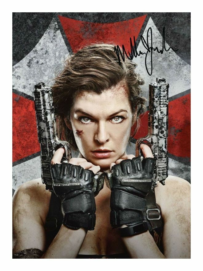 MILLA JOVOVICH - RESIDENT EVIL AUTOGRAPH SIGNED PP Photo Poster painting POSTER