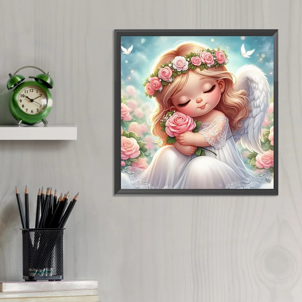 Full Round Diamond Painting 30*30cm - Angel Girl