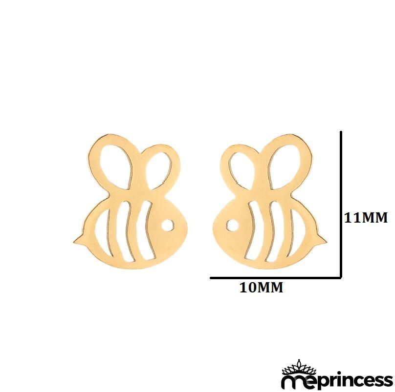 Women Fashion Hollow Eagle Owl Snake Dolphin Bee Giraffe Elephant Dog Cat Rabbit Fish Bird Penguim Stainless Steel Stud Earrings