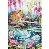 Swan Scenery-11CT Stamped Cross Stitch 40*60cm/15.75*23.62in tapestrymarket