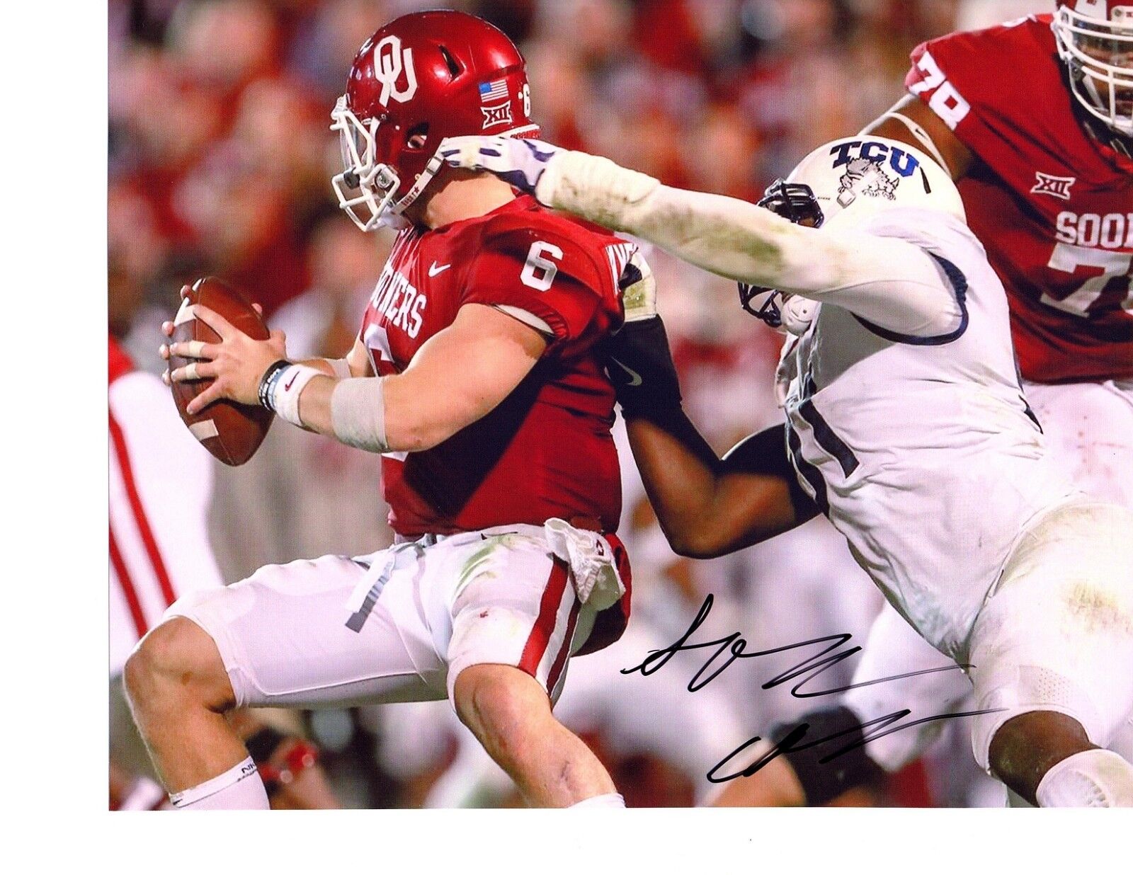 LJ Collier TCU Horned Frogs signed autographed 8x10 football Photo Poster painting c