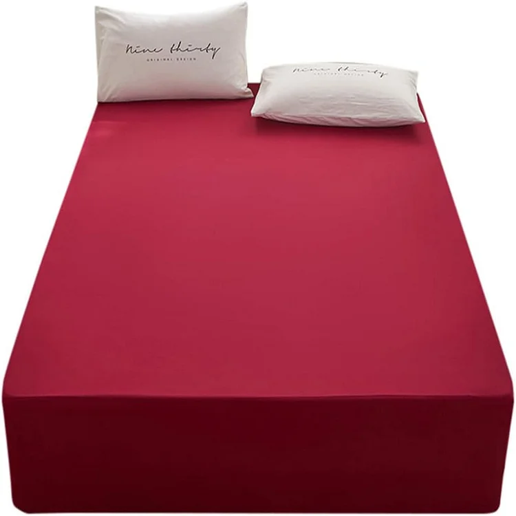 Red Twin Bed XL Deep Pocket Soft Microfiber Fitted Bed Sheet 