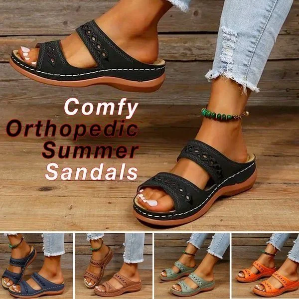 [#1 TRENDING SUMMER 2023] Arch Support Orthopedic Wedge Sandals 2023-[MOTHER'S DAY 49% OFF🔥]