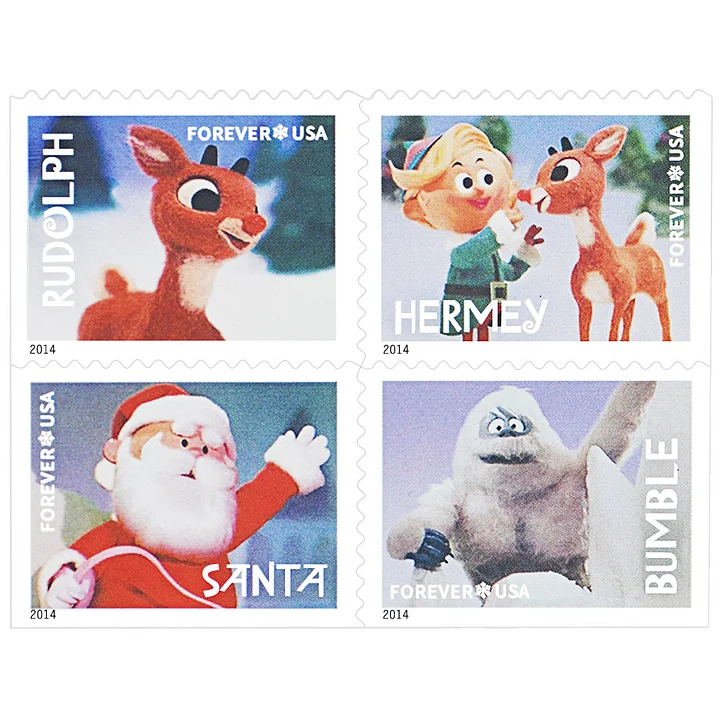 100PCS Forever Stamps 2012 Santa Claus and Sleigh USPS First-Class