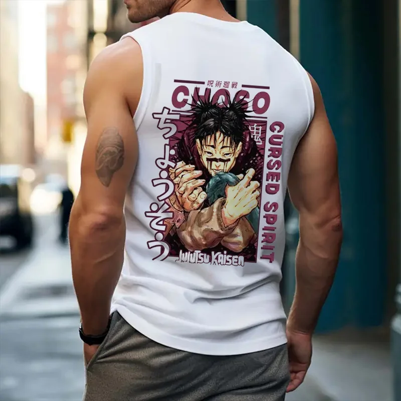 Outletsltd Men's Popular Anime Print Fitness Tank Top