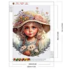 Flower Hat Girl - Crystal Rhinestone Diamond Painting