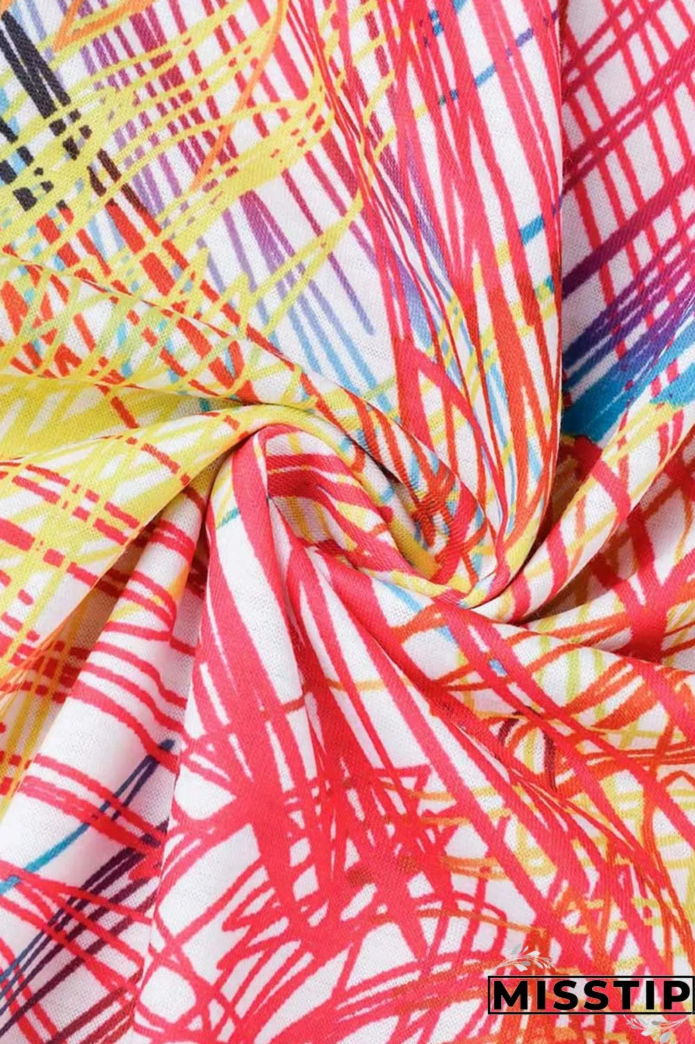 Multicolor Sexy Print Backless Spaghetti Strap Sleeveless Dress Dresses
