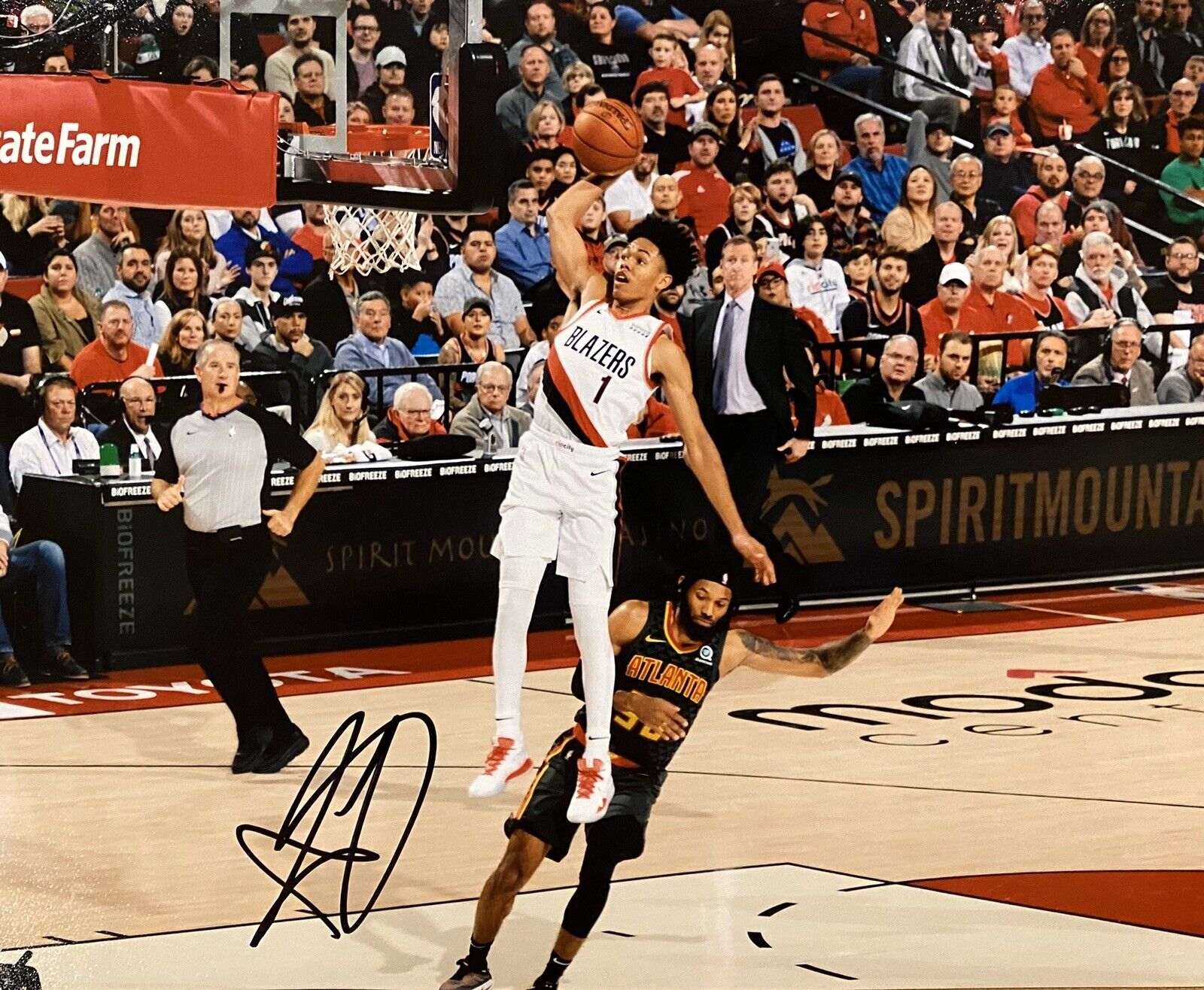 EXACT PROOF! ANFERNEE SIMONS Signed Autographed PORTLAND TRAILBLAZERS 8x10 Photo Poster painting