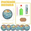 6PCS Special Shape Diamond Painting Coasters Kits (Wave Stain Glass)