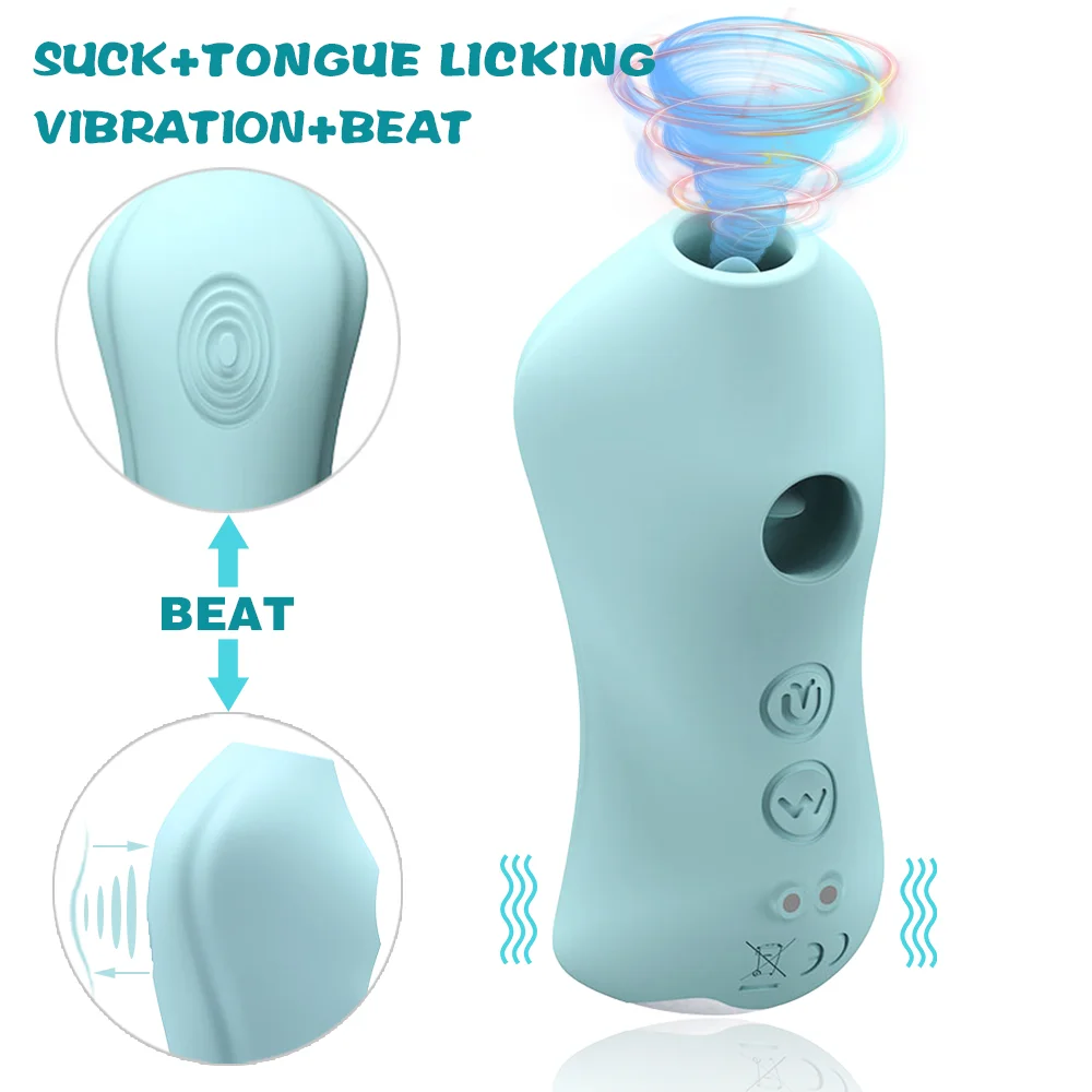 Vibrator Sucking Slapping Licking Clit Nipple Sucker Vaginal Clitoris Stimulator