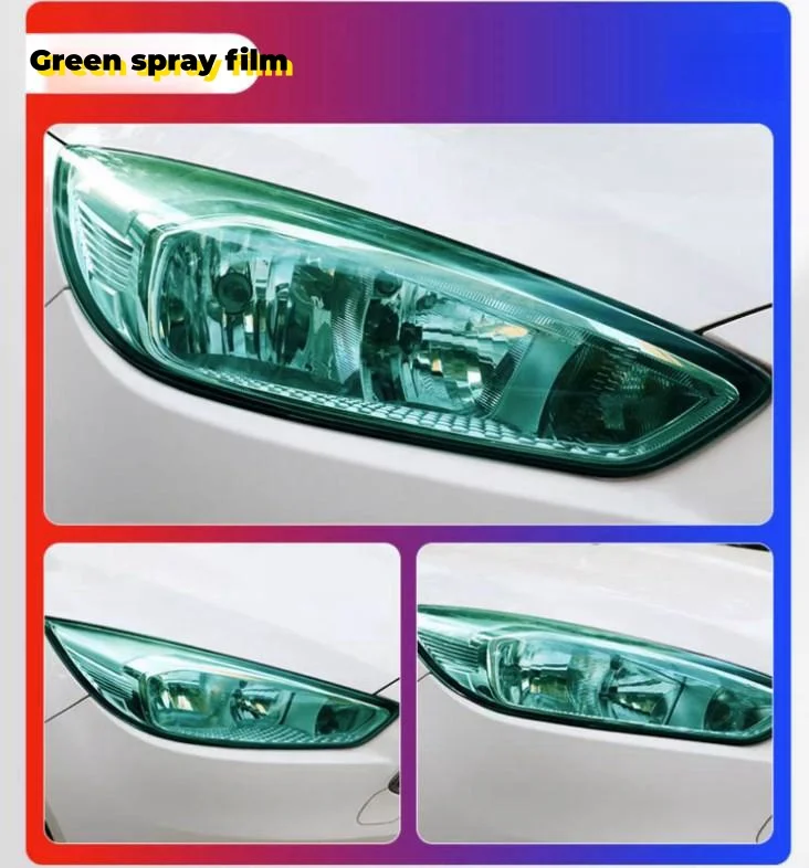 Highly transparent frosted removable color-changing film for car lights