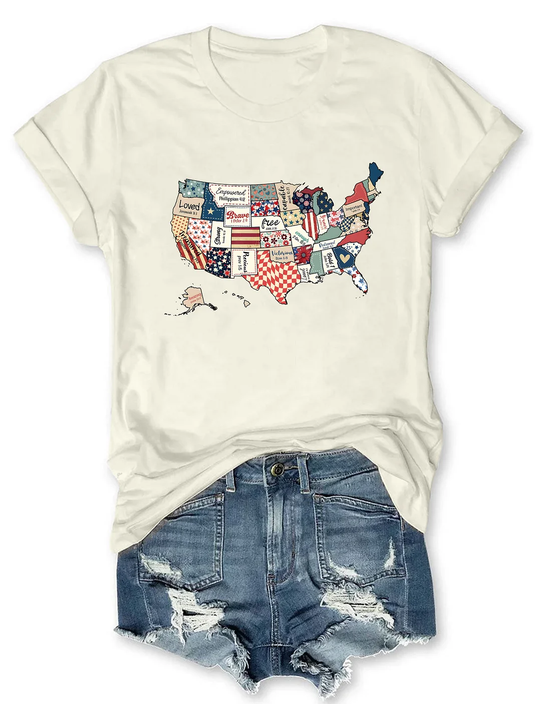 America USA Map T-shirt