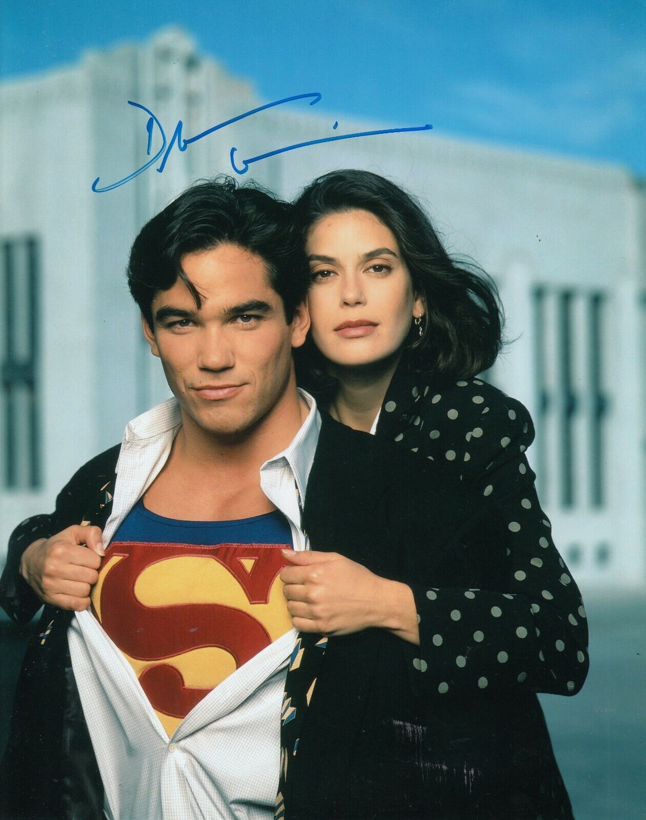 DEAN CAIN signed (THE NEW ADVENTURES OF SUPERMAN) 8X10 Photo Poster painting Clark Kent W/COA #1