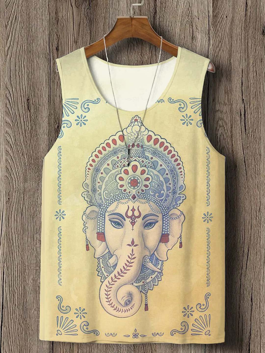 Men's Mystical Ganesha Spiritual Art Print Tank Top