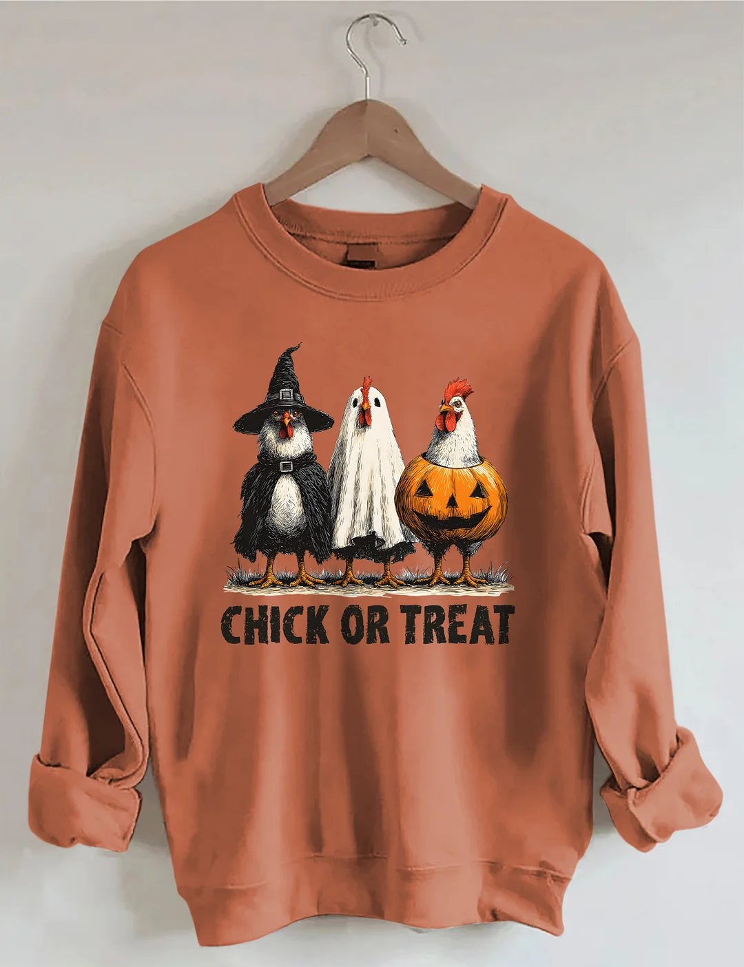 Retro Halloween Chicken Sweatshirt