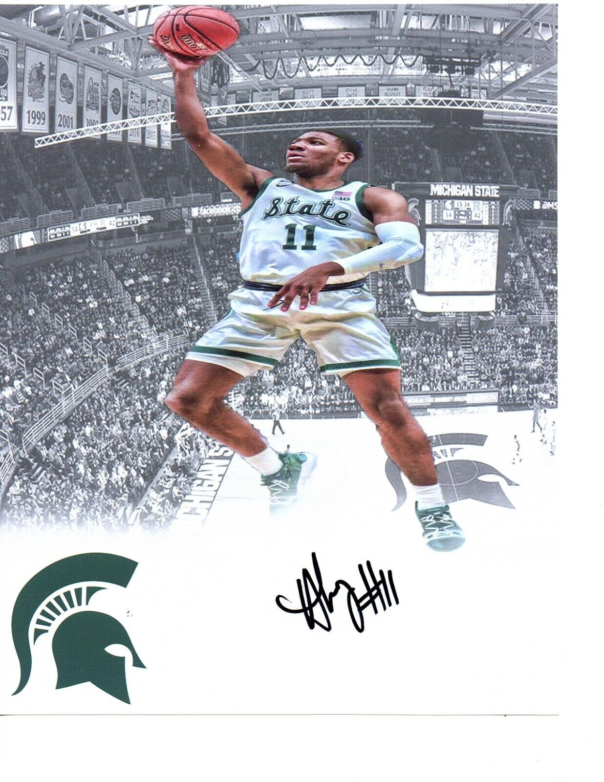 Aaron Henry Michigan State Spartans hand autographed signed 8x10 Photo Poster painting edit g