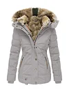 Women's Outdoor Hiking Windproof Parka Faux Fur Lined Coat