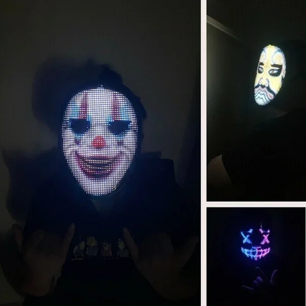 👹FACE TRANSFORMING LED MASK - APP CONTROLLED - RECHARGEABLE（🔥FREE SHIPPING)