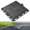 [US Local Warehouse] Iron Manhole Cover and Frame Non-Slip Septic Tank Cover for Yard (400mm)