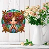 Diamond Painting Double Sided Cute Girl Hanging Pendant for Wall