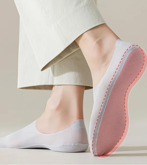 Essential Silk No-Show Toe Socks