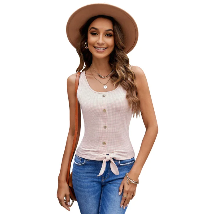 Summer Women's Slim Single Breasted Knitted Vest