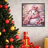 (40*40cm)Snowman - Round Partial AB Drill Diamond Painting