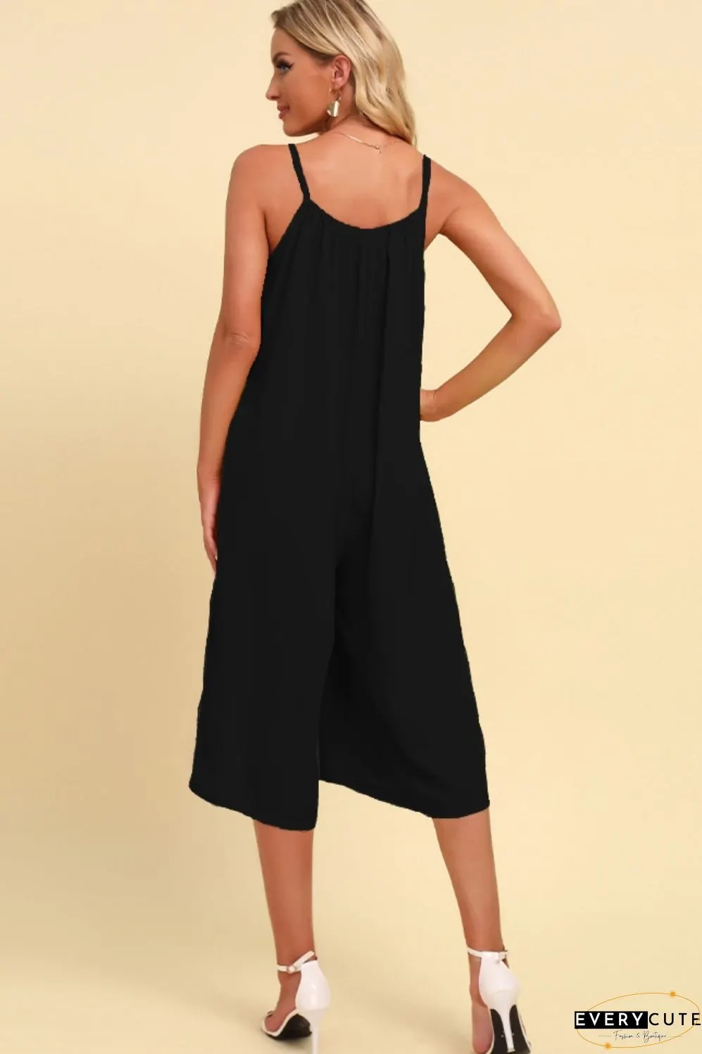 Spaghetti Strap Scoop Neck Jumpsuit