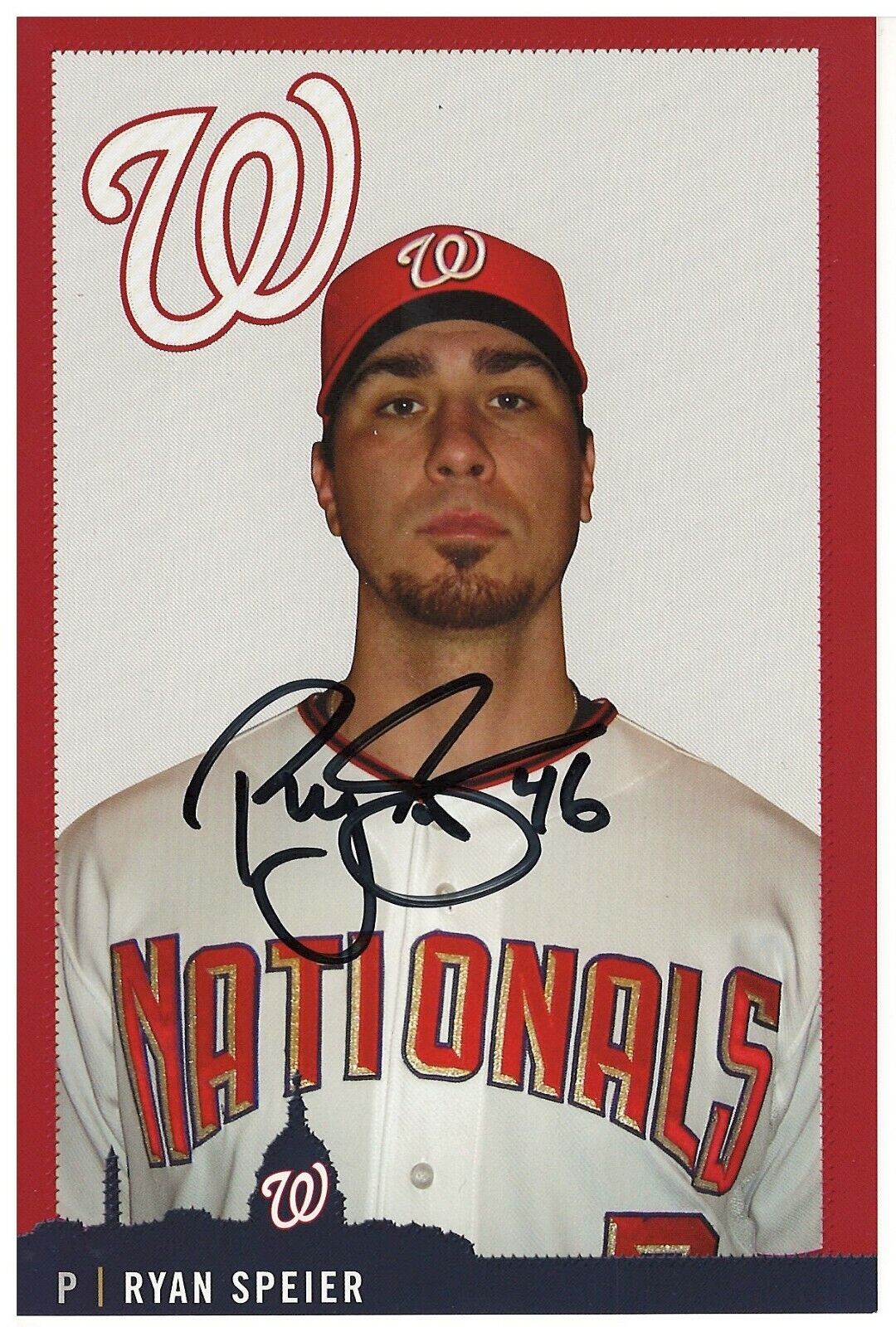 RYAN SPEIER WASHINGTON NATIONALS RARE SIGNED Photo Poster painting