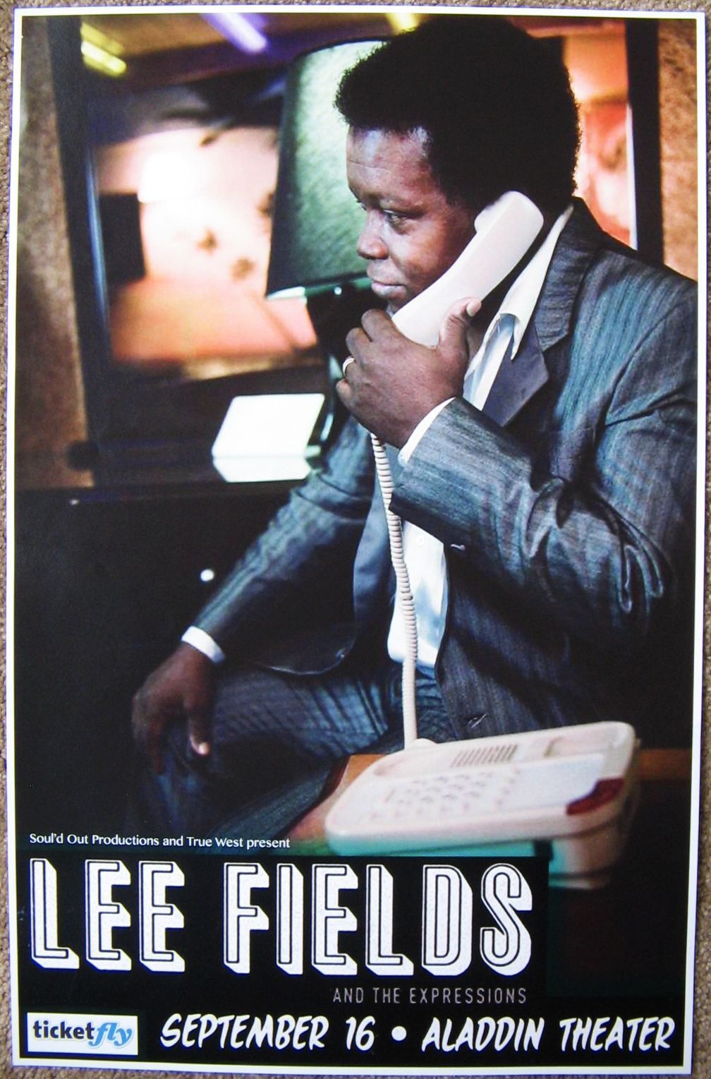 LEE FIELDS 2013 Gig POSTER Portland Oregon Concert