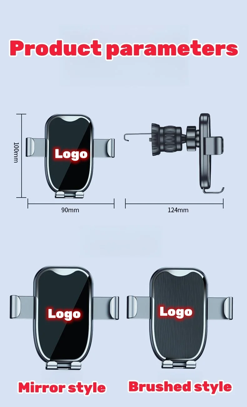 Car air outlet gravity shockproof navigation bracket