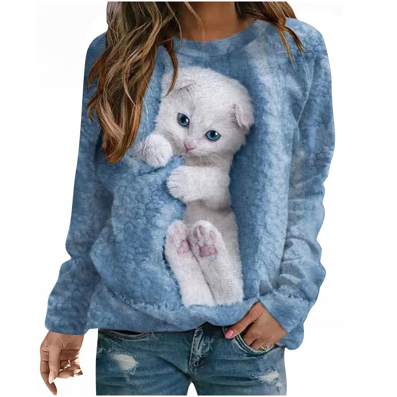 Gamezwind Women Sweatshirts Cute Print Tops Long Sleeve Pullovers Fashion Outerwear Youthful Woman Clothes New In Hoodies & Sweatshirts