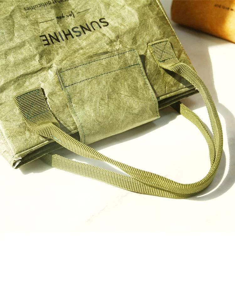 Retro Washed Kraft Paper DuPont Paper Waterproof Small Bag Shopping Bag