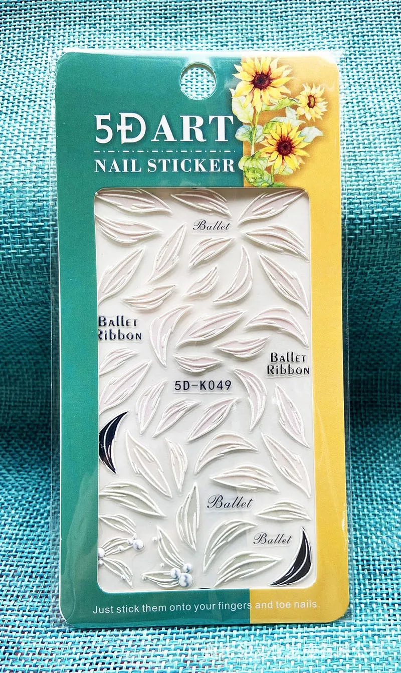 5D Embossed Nail Art Stickers Butterfly Rose Animal Design Flowers Lace Gel Decals Acrylic Engraved Sliders Manicure Art Decora-Nail Inspo