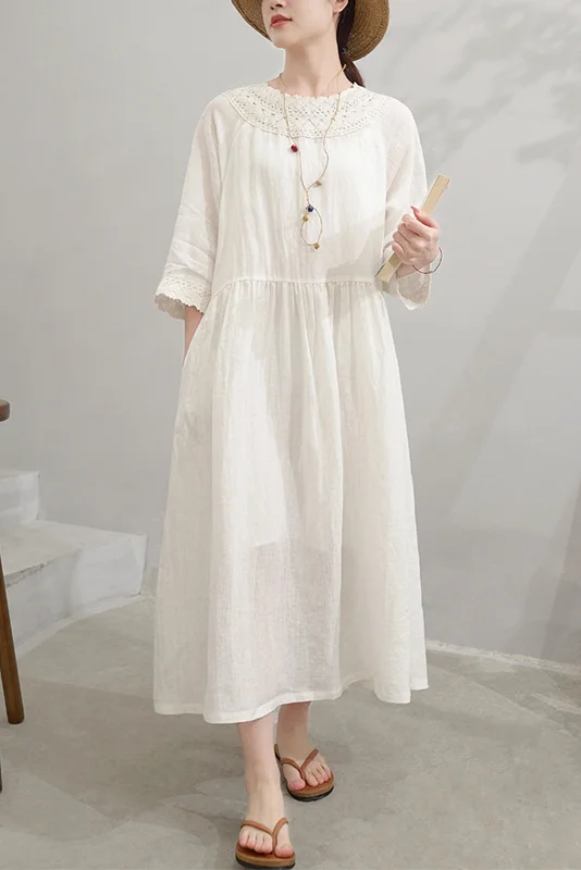 Pullover Dress - Sandshell Linen main image 1