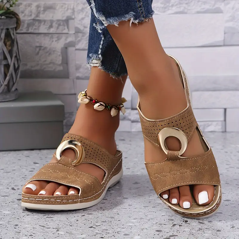 Women's Casual Breathable Slip On Orthopaedic Platform Sandals