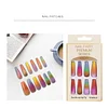 Flahing Rainbow Long Ballet Wearing Nails 12pcs