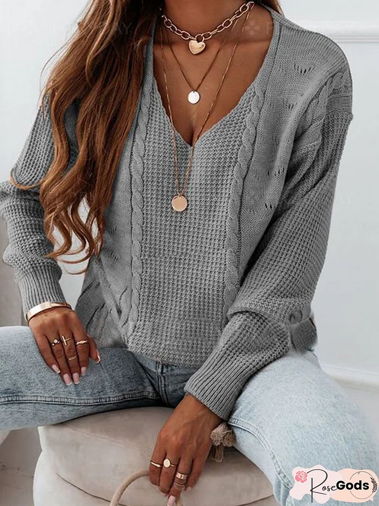 Casual Plain Sweater