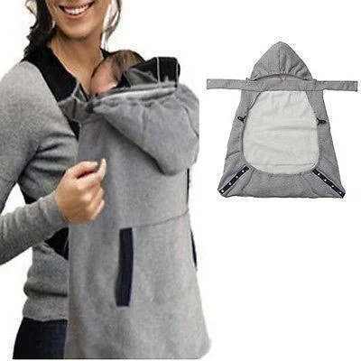 2018 Brand New Warm Wrap Sling Baby Carrier Windproof Baby Backpack Blanket Carrier Cloak Grey Funtional Winter Cover Hot