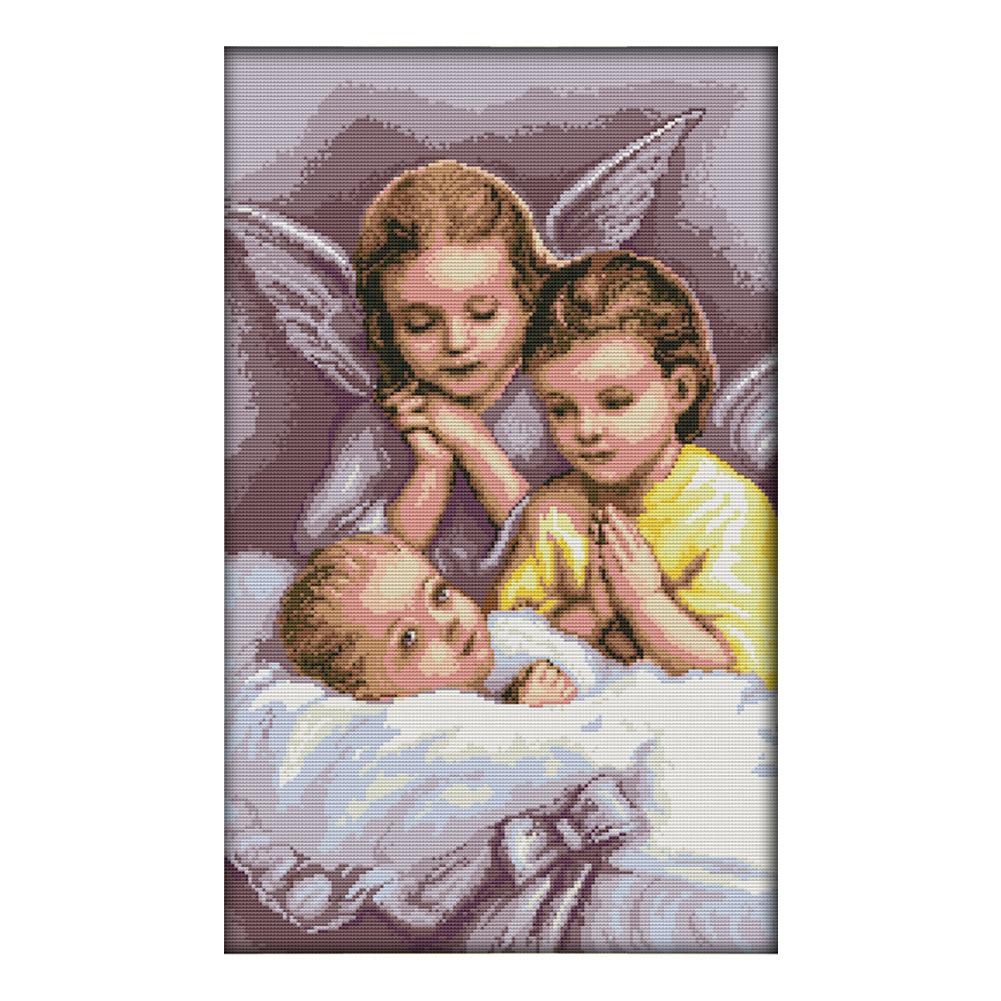 

Angel\ s prayer - 14CT Stamped Cross Stitch - 56*36cm, 501 Original