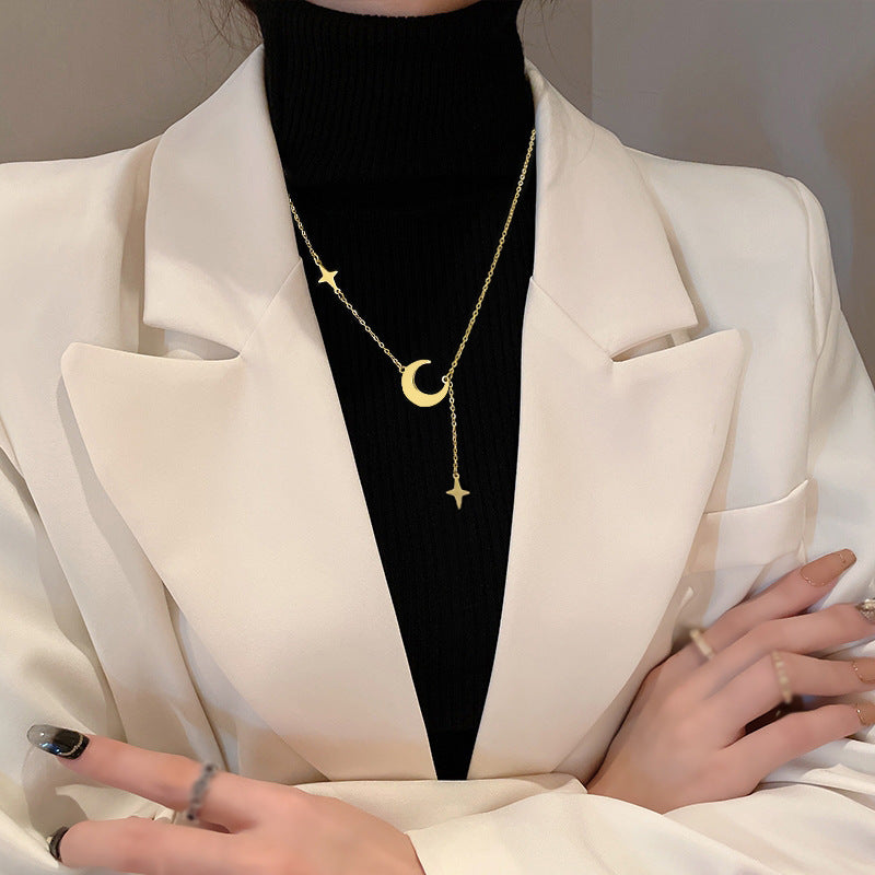 Cartoon Flower Gourd Geometric Titanium Steel Electroplating Necklaces