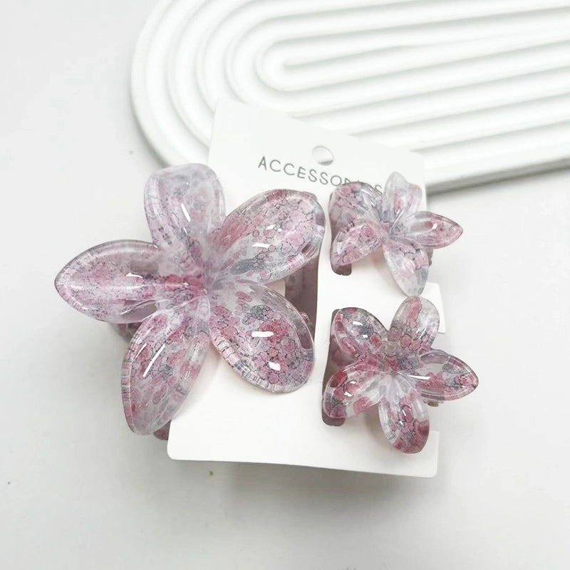 Minimalist Women’s Flower Resin Hair Claws