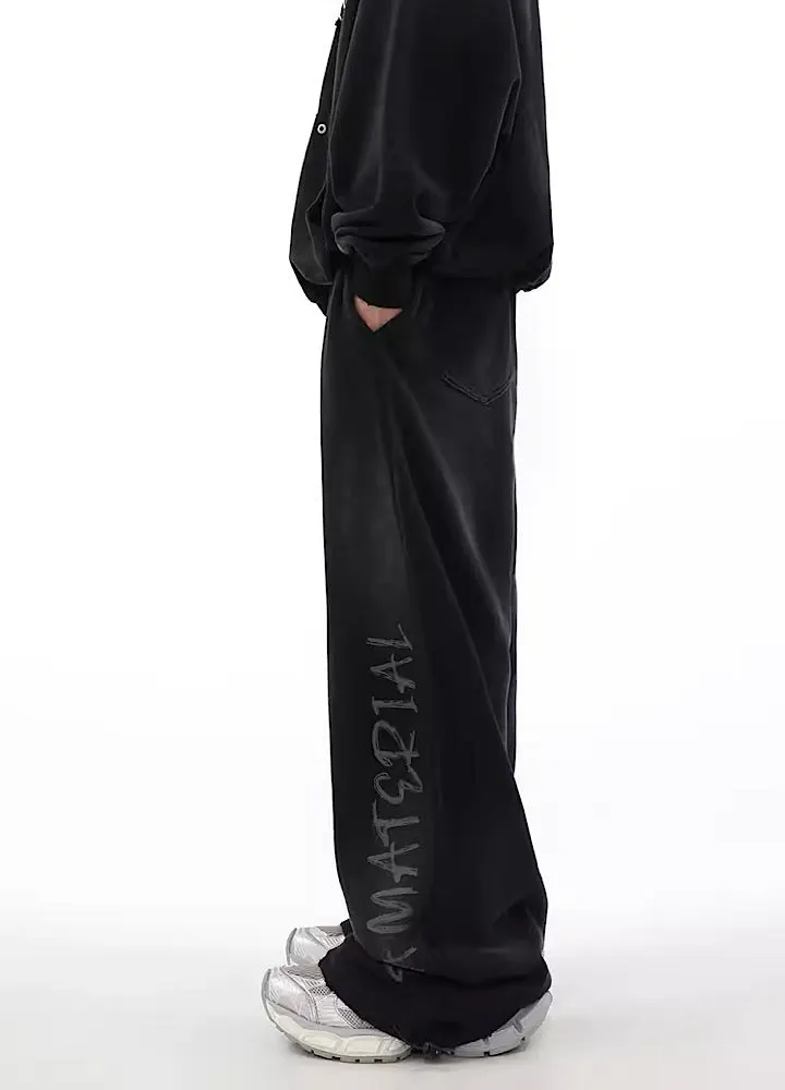 Brownm Hop Graffiti Design Drawstring Sweatpants Unisex